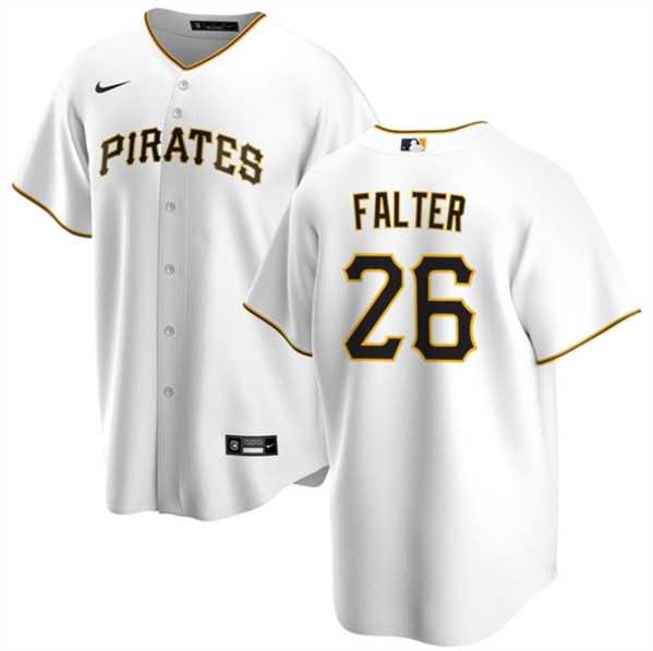 Mens Pittsburgh Pirates #26 Bailey Falter White Cool Base Baseball Stitched Jersey Dzhi->pittsburgh pirates->MLB Jersey
